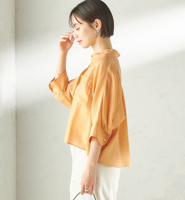 SHIPS for women「〈手洗い可能〉シルク混 シアー 羽織 シャツ」|シャツ・ブラウス|