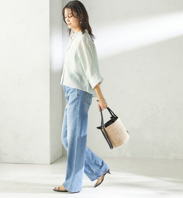 SHIPS for women「〈手洗い可能〉シルク混 シアー 羽織 シャツ」|シャツ・ブラウス|