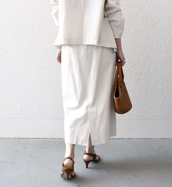 SHIPS any「SHIPS any: リネン ミックス 千鳥柄 ハイウエスト タイト スカート」|スカート|