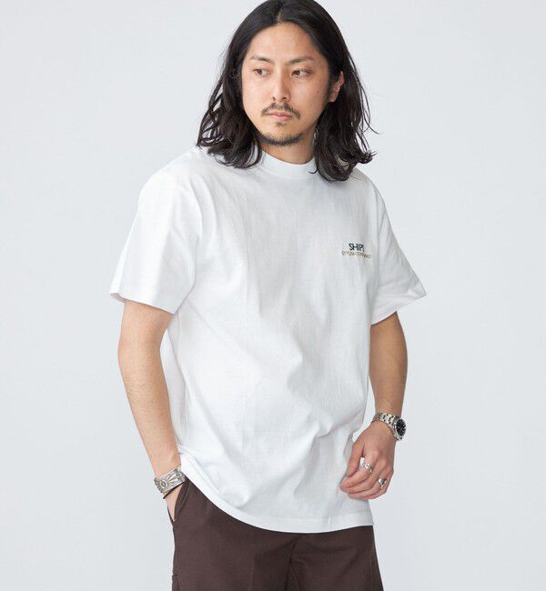 SHIPS「【WEB限定】SHIPS: STYLISH STANDARD ロゴ 刺繍 Tシャツ」|Tシャツ・カットソー|