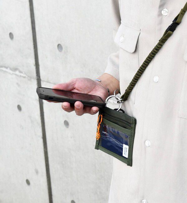 SHIPS any「【SHIPS any別注】BYON BYON: マルチ ID パス ケース スマホストラップ◇」|ストラップ|オリーブ