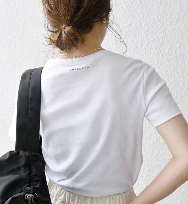 SHIPS any「【SHIPS any別注】PETIT BATEAU:〈洗濯機可能〉PARIS プリント コンパクト TEE」|Tシャツ・カットソー|