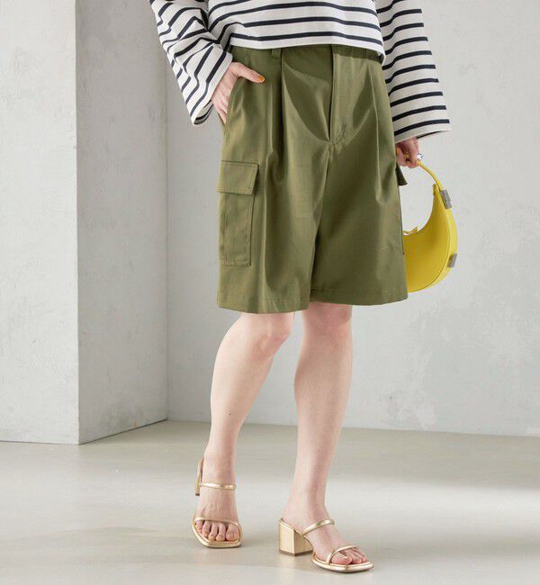 SHIPS for women「〈手洗い可能〉ハイカウント ハーフ パンツ」|その他|オリーブ