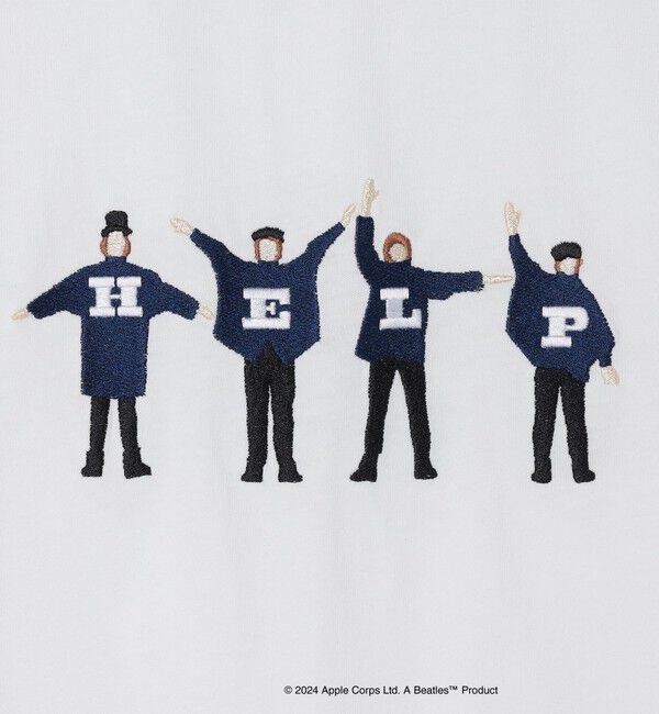 SHIPS「【WEB限定】SHIPS: THE BEATLES エンブロイダリー Tシャツ 24SS」|Tシャツ・カットソー|