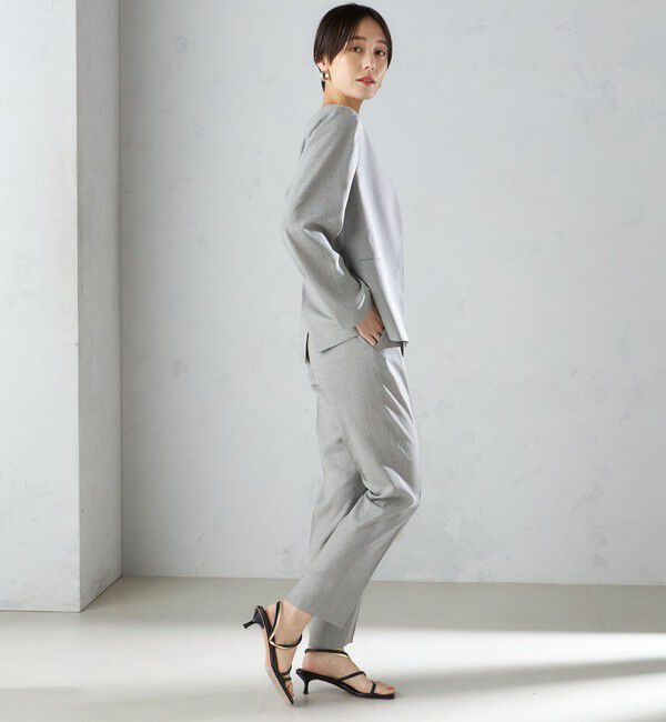 SHIPS for women「〈接触冷感/手洗い可能〉トリアセテート混 ノーラペル ジャケット（セットアップ対応）◇」|その他|