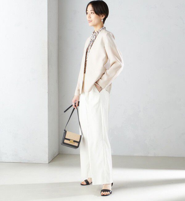 SHIPS for women「〈接触冷感/手洗い可能〉トリアセテート混 ノーラペル ジャケット（セットアップ対応）◇」|その他|