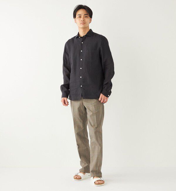 SHIPS Colors 「SHIPS Colors:〈洗濯機可能〉リネン セミワイドカラー シャツ」|シャツ・ブラウス|