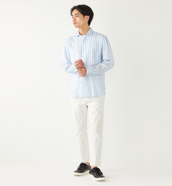 SHIPS Colors 「SHIPS Colors:〈洗濯機可能〉リネン セミワイドカラー シャツ」|シャツ・ブラウス|