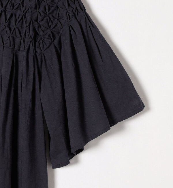 SHIPS any「SHIPS any:〈洗濯機可能〉ハンドスモッキング コットン フレア ブラウス」|シャツ・ブラウス|