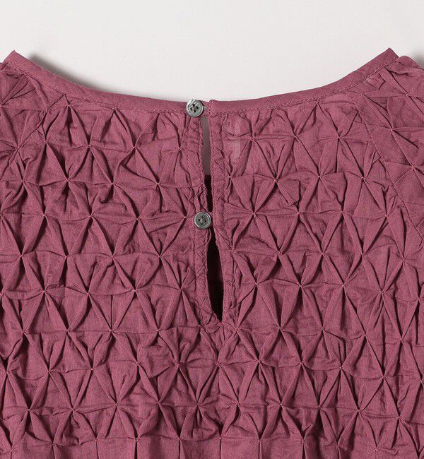 SHIPS any「SHIPS any:〈洗濯機可能〉ハンドスモッキング コットン フレア ブラウス」|シャツ・ブラウス|