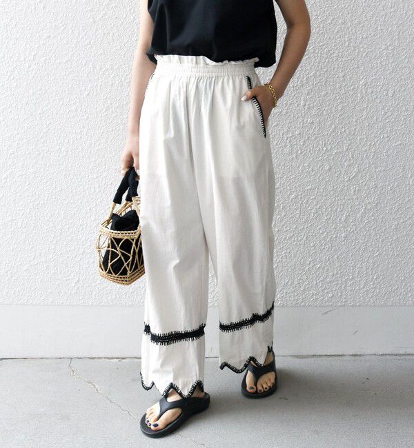 SHIPS any「bon_meur:〈洗濯機可能〉ブランケット エンブロイダリー パンツ」|その他|