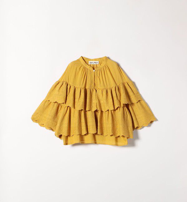 SHIPS any「bon_meur:〈洗濯機可能〉レース ティアード ボリューム ブラウス」|シャツ・ブラウス|