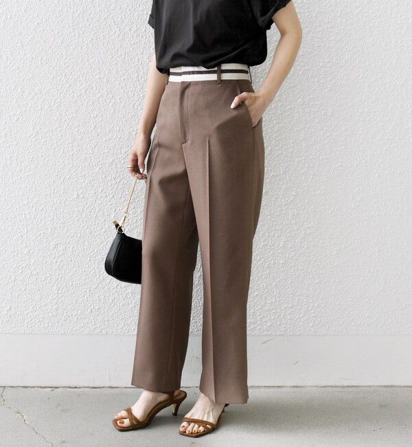 SHIPS any「SHIPS any:〈洗濯機可能〉オックス ウエスト ライン パンツ」|その他|