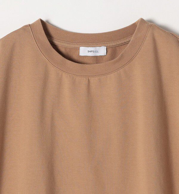 SHIPS any「《一部予約》【WEB限定】SHIPS any:〈洗濯機可能〉インレイ コクーン ショートスリーブ プルオーバー」|Tシャツ・カットソー|