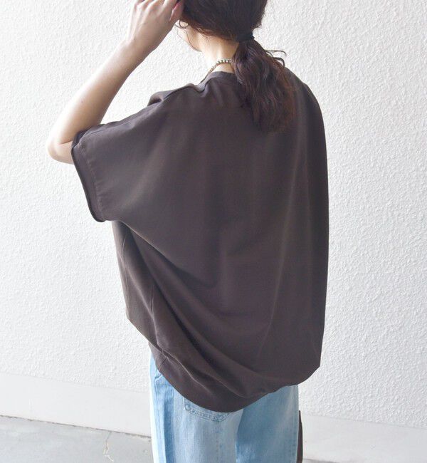 SHIPS any「《一部予約》【WEB限定】SHIPS any:〈洗濯機可能〉インレイ コクーン ショートスリーブ プルオーバー」|Tシャツ・カットソー|