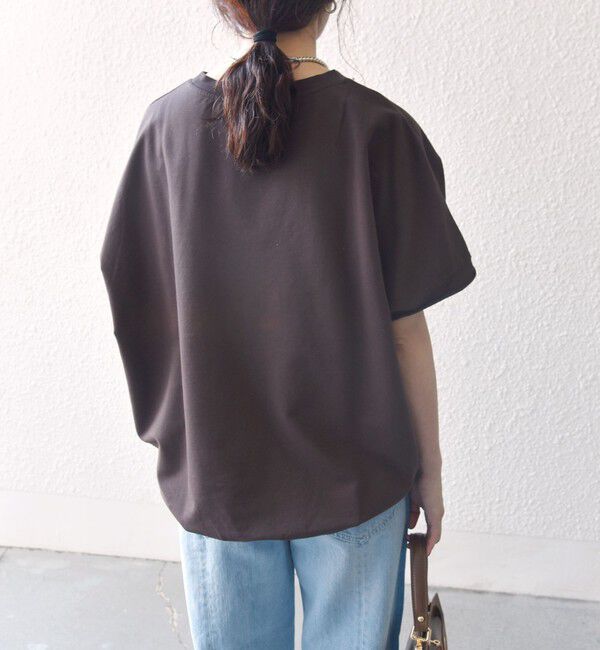 SHIPS any「《一部予約》【WEB限定】SHIPS any:〈洗濯機可能〉インレイ コクーン ショートスリーブ プルオーバー」|Tシャツ・カットソー|