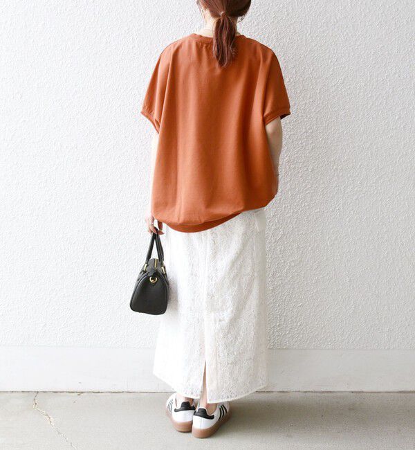 SHIPS any「《一部予約》【WEB限定】SHIPS any:〈洗濯機可能〉インレイ コクーン ショートスリーブ プルオーバー」|Tシャツ・カットソー|