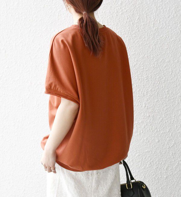 SHIPS any「《一部予約》【WEB限定】SHIPS any:〈洗濯機可能〉インレイ コクーン ショートスリーブ プルオーバー」|Tシャツ・カットソー|