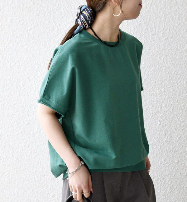 SHIPS any「《一部予約》【WEB限定】SHIPS any:〈洗濯機可能〉インレイ コクーン ショートスリーブ プルオーバー」|Tシャツ・カットソー|