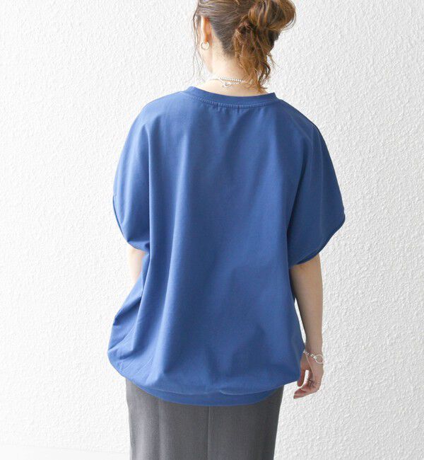 SHIPS any「《一部予約》【WEB限定】SHIPS any:〈洗濯機可能〉インレイ コクーン ショートスリーブ プルオーバー」|Tシャツ・カットソー|