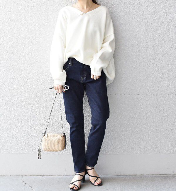 SHIPS for women「【WEB限定】スリム テーパード デニム （コバルトブルー・ダークブルー）」|デニム|