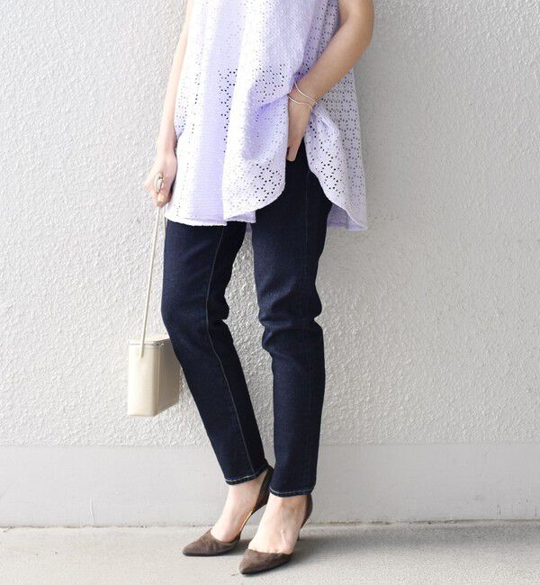 SHIPS for women「【WEB限定】スリム テーパード デニム （コバルトブルー・ダークブルー）」|デニム|