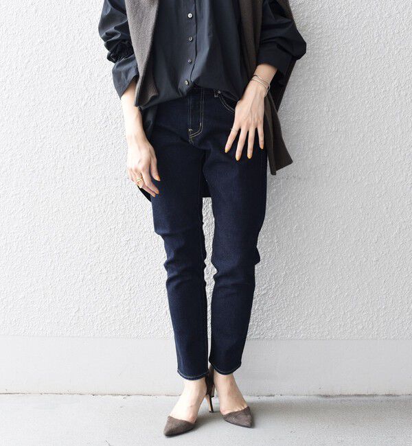 SHIPS for women「【WEB限定】スリム テーパード デニム （コバルトブルー・ダークブルー）」|デニム|