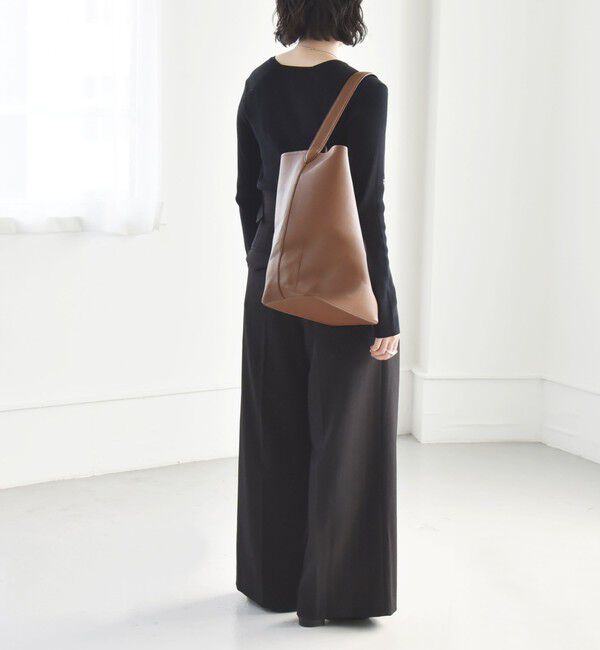 quaranciel「quaranciel:〈手洗い可能〉コットン スクエアネック リブ ニット」|ニット・セーター|