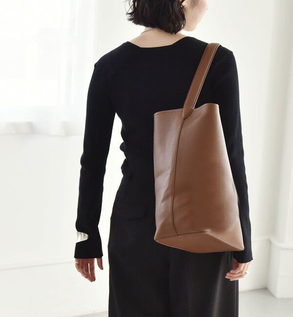 quaranciel「quaranciel:〈手洗い可能〉コットン スクエアネック リブ ニット」|ニット・セーター|