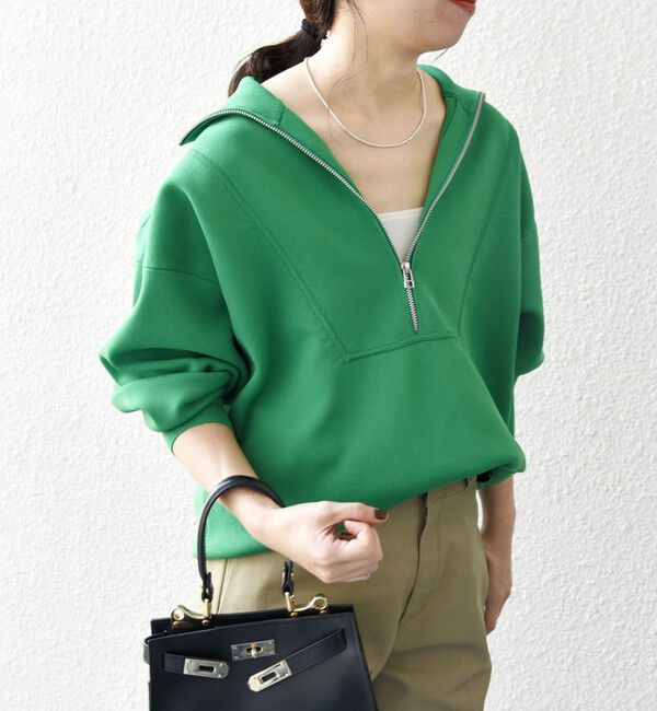 SHIPS any「SHIPS any:〈手洗い可能〉ハーフ ジップ ハイネック プルオーバー」|ニット・セーター|