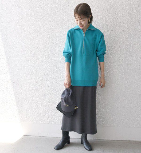 SHIPS any「SHIPS any:〈手洗い可能〉ハーフ ジップ ハイネック プルオーバー」|ニット・セーター|