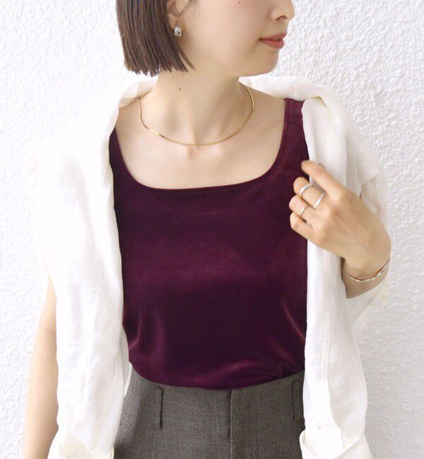 SHIPS for women「〈手洗い可能〉スクエア ネック タンクトップ」|タンクトップ|