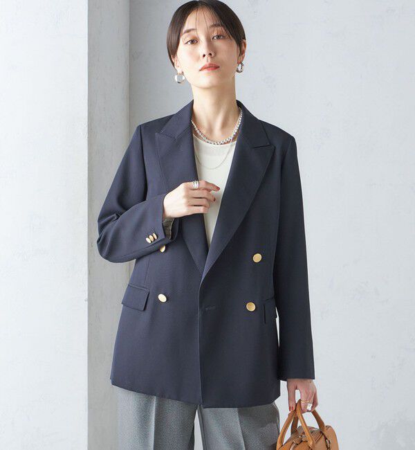 SHIPS for women「ウール ギャバ ダブル ブレザー」|テーラードジャケット|