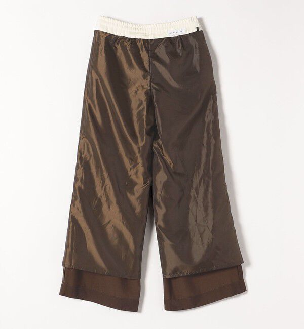 quaranciel「quaranciel:〈洗濯機可能〉シルキー サテン ダブルウエスト ワイド パンツ」|その他|