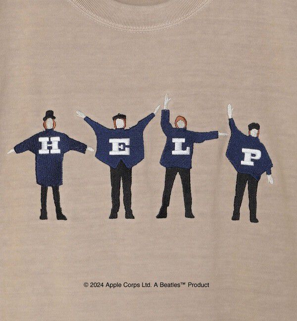 SHIPS「【WEB限定】SHIPS: THE BEATLES ヴィンテージライク エンブロイダリー Tシャツ」|Tシャツ・カットソー|