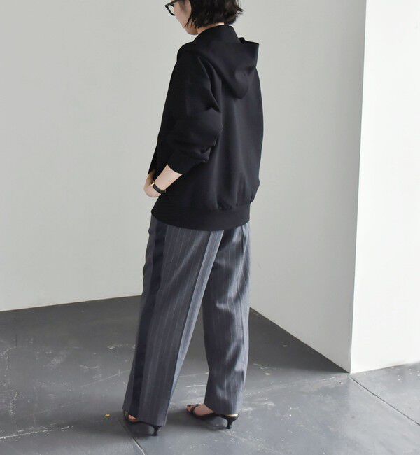 quaranciel「quaranciel:〈洗濯機可能〉ポンチ ダブルジップ スウェット パーカー」|パーカー|