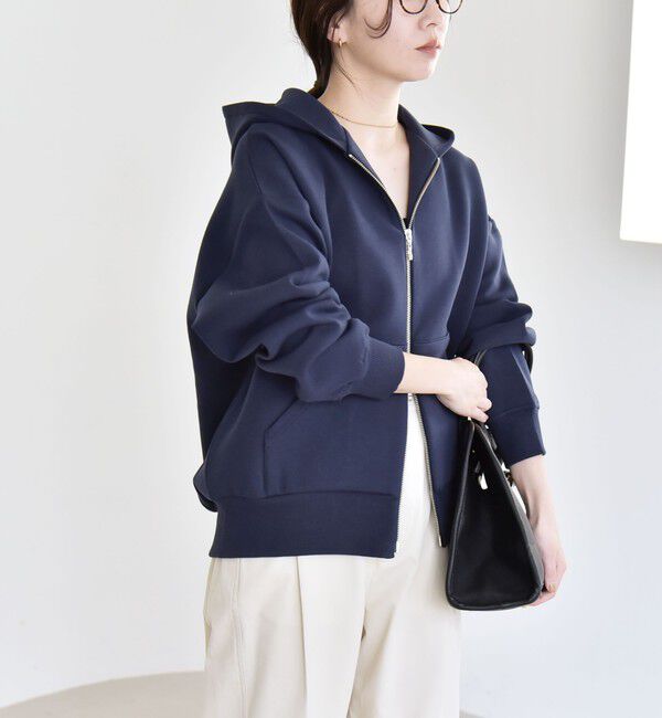 quaranciel「quaranciel:〈洗濯機可能〉ポンチ ダブルジップ スウェット パーカー」|パーカー|