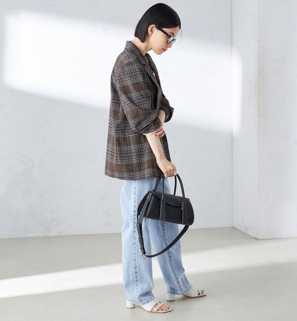 SHIPS for women「〈手洗い可能〉ウール混 チェック ダブルボタン ジャケット」|テーラードジャケット|