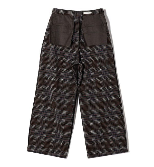 SHIPS for women「〈手洗い可能〉ウール混 チェック タック ワイド パンツ」|その他|