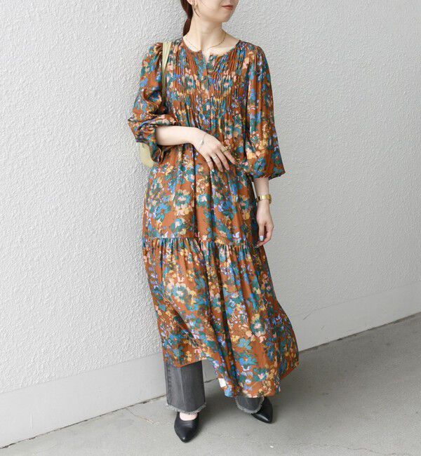 SHIPS any「SHIPS any: 〈手洗い可能〉TROUILLET フラワー プリント ワンピース」|ワンピース|