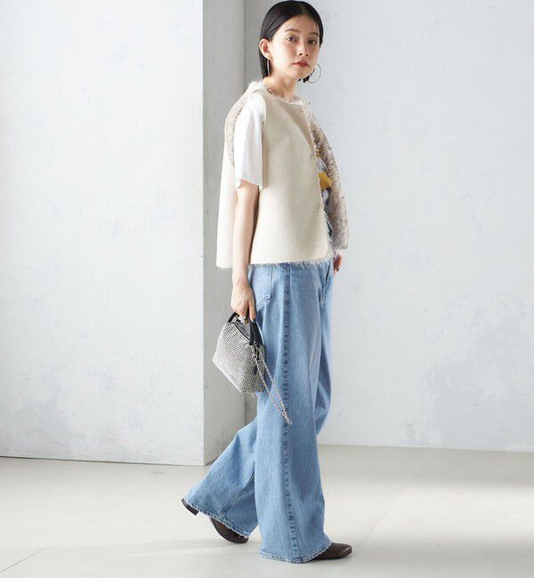 SHIPS for women「リバーシブル フェイクファー ボンディング ジレ」|ベスト・ジレ|