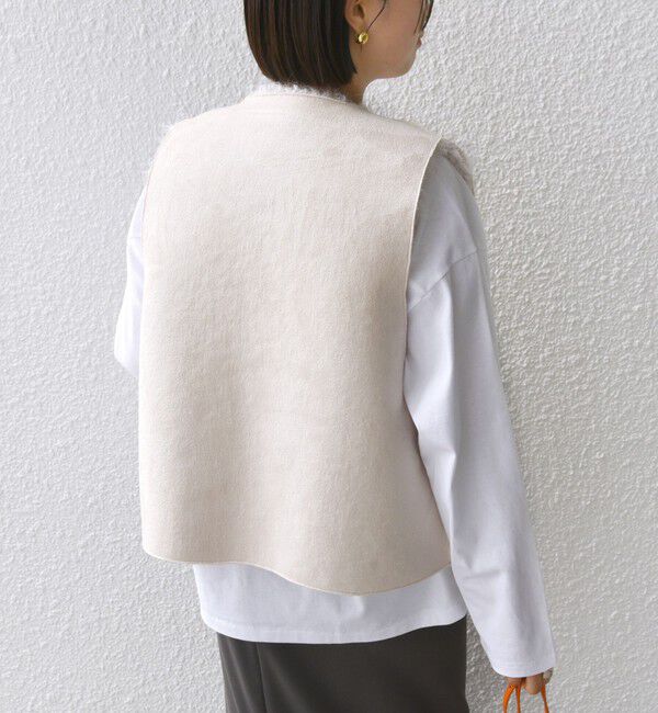 SHIPS for women「リバーシブル フェイクファー ボンディング ジレ」|ベスト・ジレ|