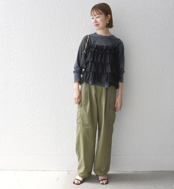 SHIPS any「SHIPS any:〈手洗い可能〉チュール ティアード 2WAY キャミソール」|キャミソール|