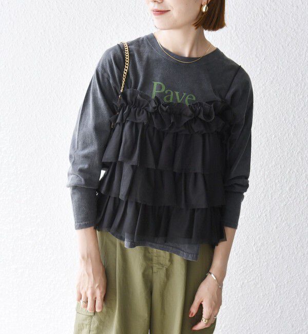 SHIPS any「SHIPS any:〈手洗い可能〉チュール ティアード 2WAY キャミソール」|キャミソール|