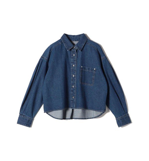 SHIPS for women「〈洗濯機可能〉ショート丈 デニム シャツ」|シャツ・ブラウス|