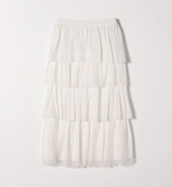 SHIPS any「SHIPS any:〈手洗い可能〉チュール  ティアード ロング スカート」|スカート|