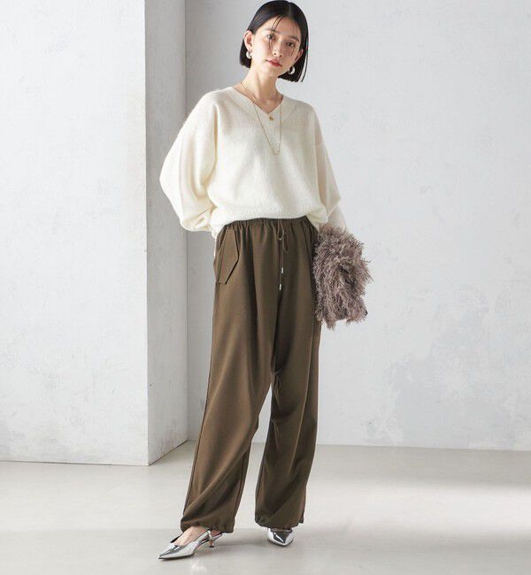 SHIPS for women「〈手洗い可能〉メランジ ツイル ドロスト パンツ」|その他|