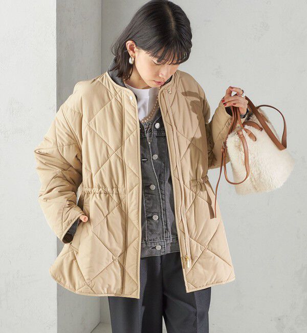 SHIPS for women「〈手洗い可能〉キルティング サイドジップ ブルゾン」|ブルゾン・スタジャン|