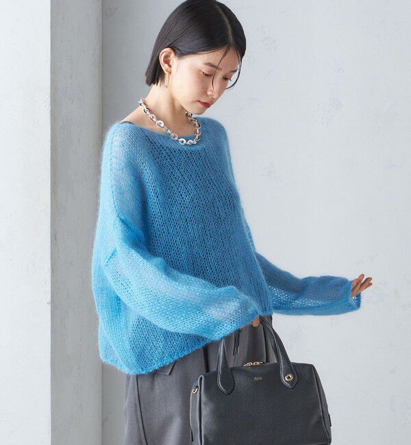 SHIPS for women「モヘヤ メッシュ プルオーバー」|ニット・セーター|