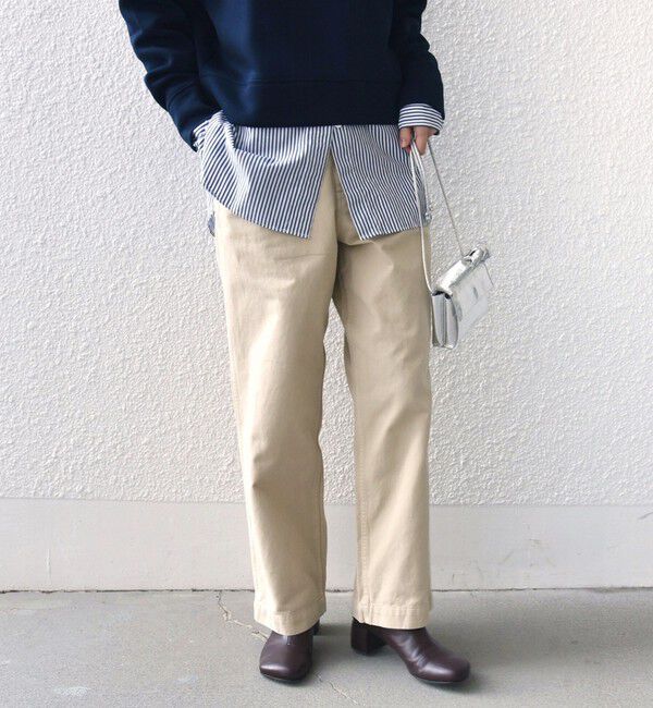 SHIPS for women「【SHIPS別注】Odub:〈洗濯機可能〉ワイド チノ パンツ」|チノ|